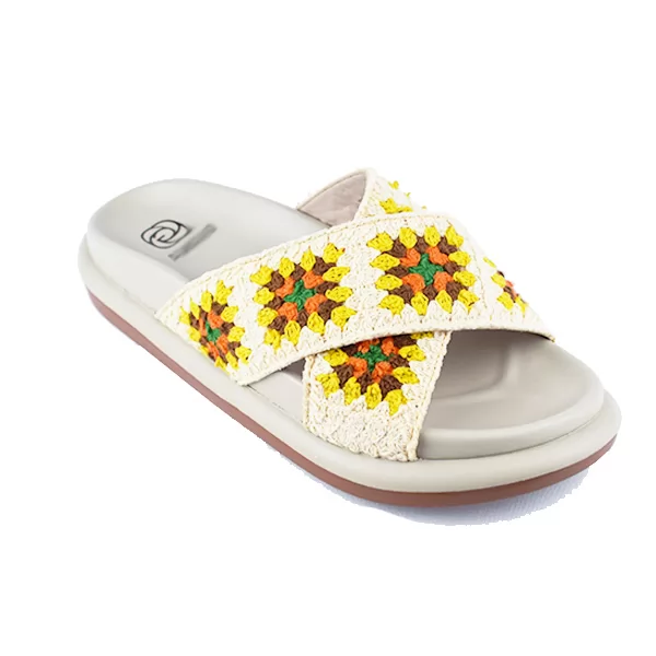 Sandale pour femme 500 jaune ..........    sandale médicale femme confortable Maroc